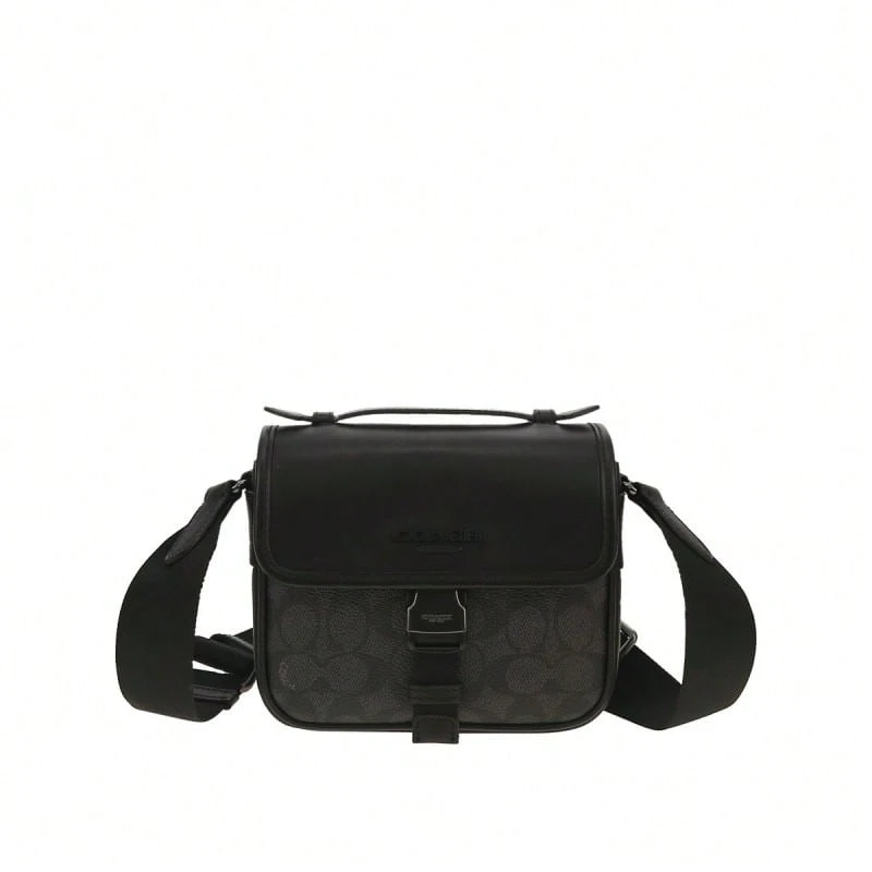 Coach Racer Series Men's Single Shoulder Crossbody Handbag With Old Pattern CBG13QBMI5 - 炭黑色/黑色CBG13QBMI5 - 查看 1