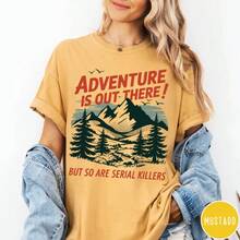 Serial Killers T-Shirt, Adventure Is Out There Graphic Tee-Unisex Women & Men'S Daily Wear,Summer T Shirts,Tops For Women - Baby Blue - View 5