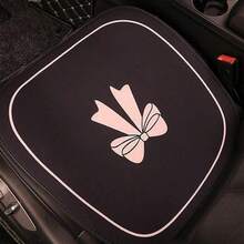 1pc Women's Car Seat Cushion, Cute Bow Knot Design, Skin-Friendly Breathable, All-Season Universal - A - View 4