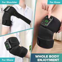 Hailicare Electric Knee Massager Brace For - Vibration Therapy With LED Controller And Adjustable Support Belt - Multicolor - View 3