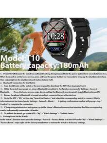 New Smart Watch, Round Full Touch Screen, Sports Smart Watch With Message Notification, Supports Sleep Monitoring And Step Counting Function, Compatible With IOS And Android Phones, Smart Fitness Band Watch, Suitable As A Gift For Female Friends And Men, Great Choice For Birthday Gift, Battery Capacity 180mAh - View 13