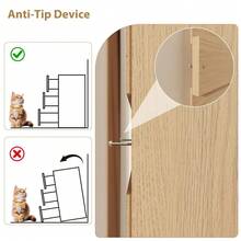 Modern Vertical Handle Bedside Table – 3/4/5 Drawers Wooden Bedside Cabinet – Space-Saving Storage for Bedroom, Living Room, Entryway – Natural Oak - Naturfarben, 3 Schubladen - Übersicht 4