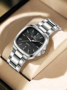 GUSALAI Men's Fashion Square Quartz Watch, Unisex, Multiple Colors Available, Suitable For Daily Wear, Valentine's Day Gift, Birthday Gift Choice - one-size - View 8