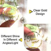 500pcs Gold Foil Star Border Transparent Thank You Stickers, Gradient Gold Foil Font, Smooth Peel And Stick Without Residue, Suitable For Gift Boxes, Express Delivery, Bakery Packaging, Versatile Packaging To Enhance Ritual Feeling, Practical And Convenient For Bulk Packaging - One Size Fits All - View 4