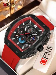SANDA. OFNS 1203 Luxury Men's Quartz Watch Multifunctional Timing Watch Three Eye Six Pin Quartz Watch Calendar Business Men's Watch - One Size Fits All - View 17