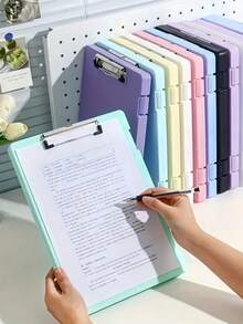 A4 Size Folder Storage Box, Large Capacity Paper Organizer, Music Score Holder, Clipboard, Folder With Clips, Loose-Leaf Binder, School Office Supplies, Travel Essentials, Desktop Organizer,Back To School - Multicolor - View 6