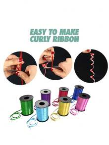 1 Roll Plastic Balloon Ribbon, Minimalist Solid Color Balloon Tie, Gift Wrapping Ribbon; Suitable For Party, Balloon Accessories, Back To School, Halloween, Christmas - View 10