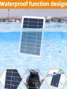 1pc Portable 2W 5V USB Solar Panel Charger, Lightweight Mini Monocrystalline Solar Power Panel For Outdoor Camping Phone Small Electronics - Solar Whiteboard - View 9