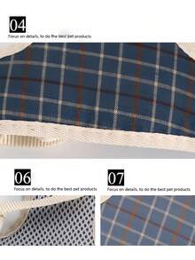 1pc Adjustable Duckling Clothes With Leash, Essential Outdoor Pet Accessory For Male And Female Ducklings, Cute Decorative Rope - Blue Plaid - View 9