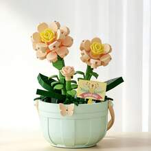 Serie de Bloques de Construcción Mini Realistas de Micropartículas de Plantas en Maceta y Flores, Material ABS, Juego de Bloques de Construcción Creativo para Niños. Pequeño Regalo de Recompensa para el Aula. Juguete Educativo DIY de Ensamblaje Manual, Regalo de Moda para Cumpleaños/Festividades Principales. Serie de Gran - Multicolor - Ver 9