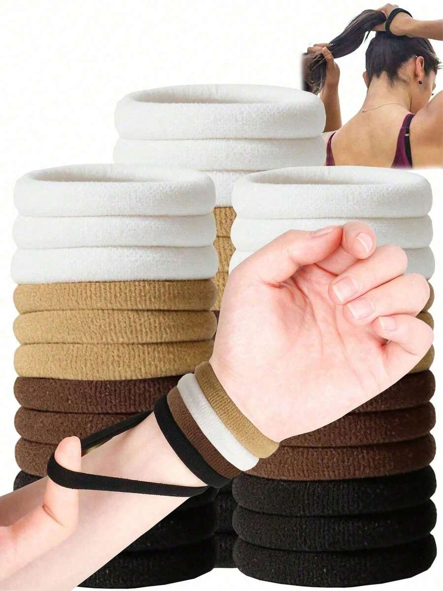 200/100/50/20/1 pieza de ligas para el cabello de alta elasticidad y grosor, de estilo minimalista y moderno, adecuadas para uso diario, se pueden usar como ligas para el cabello, sujetadores de cola de caballo, diademas y diademas deportivas, adecuadas para mujeres y niñas, pueden fijar el cabello largo, ligas para el cabello duraderas