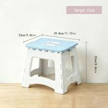 Enlarged Size Household Folding Step Stool - (1pc) Non-Slip Surface Step Stool, Multiple Sizes Available, Load Capacity Up To 310 LBS - Sturdy & Lightweight ABS Plastic Folding Step Stool, Suitable For Kitchen, Bedroom, Bathroom And Living Room - Blue - View 9