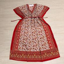Women Long Dresses - Cherry Red - View 2