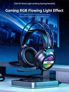 AOC GH120 Gaming Headsets With Microphone 7.1 Analog Channel 3D Surround Sound Noise Reduction Wired Over-Ear Headphone For PC Laptop - View 8