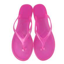 Chanclas de PVC Transparente Color Rosa Pastel, Sandalias Planas Impermeables para Mujer, Ideal para Baño, Hogar, Playa y Piscina en Verano - negro - Ver 6