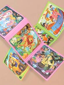 3-In-1 Foldable Magnetic Puzzle Book, Portable Early Education Logic Educational Game, Soft Adsorption Design, Suitable For Boys And Girls, After-School, Holiday, Easter, Birthday And Party Gift, Children's Day Birthday Holiday Gift - Multicolor - View 6