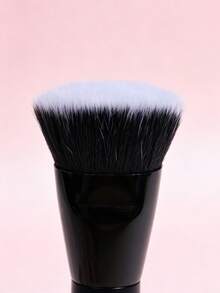 1 pezzo Pennello per fondotinta a testa piatta, strumento di trucco delicato sulla pelle, adatto per fondotinta liquido o fondotinta in crema, può essere utilizzato come pennello per il contouring, pennello per correttore, pennello per il contouring, ecc. - nero - Visualizzare 8