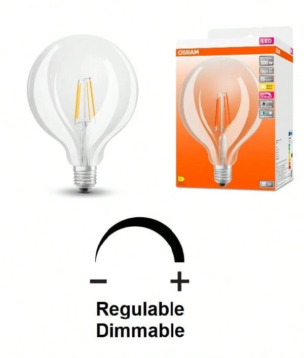 GLOBO LED 125mm FIL. CLARO 11w 827 E-27 DIM OSRAM - Enchufe EU Tipo C(220-240V) - Ver 1