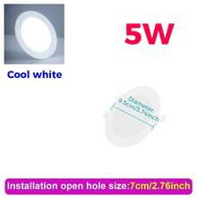 25W LED Downlight AC220V 120° Beam Angle Round Recessed Ceiling Light, 20W Ultra-Thin Canless Embedded Downlight, 15W Shop Corridor Garage Spotlight, 10W Indoor Living Room Kitchen Bedroom Closet Flicker-Free Eye-Protection Modern Home Decor Lighting, 5W - LED Downlight - 220V - View 9