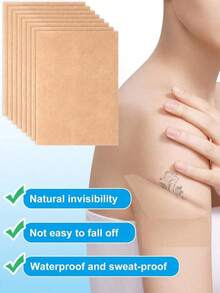 30pcs Tattoo Concealer Patches, Non-Woven Fabric Waterproof Sweat-Resistant Ultra-Thin Skin-Tone Tattoo Makeup Adhesive Stickers For Covering Scars And Birthmarks - A - View 1