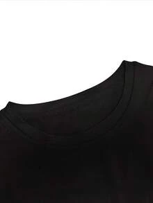 Hombres T La camisa es una prenda de verano moderna y versátil para hombres. - Negro - Ver 4