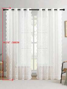 1pc/2pcs Bohemian Sheer Curtains, Light Filtering Tassel Drapes For Living Room Bedroom, Elegant Window Treatment, Flowy Fringe Design, Soft Breeze Decor, Privacy Semi-Transparent, Farmhouse Vintage Style, Easy Hang Gift - White - View 57