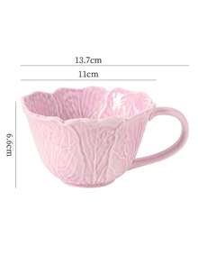 Asymmetric Hand-Painted Floral Glazed Ceramic Mug, Milk Cup, Coffee Cup And Saucer Set, High-Quality Cup, Teacup, Water Cup, Cup And Saucer Set - Multicolored Flower-shaped Cups, Bowls and Plates - View 14