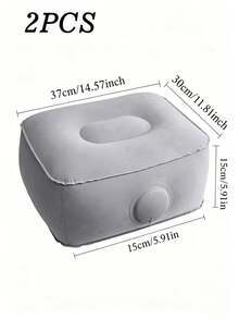 1/2/3pcs Inflatable Footrest, Inflatable Seat Cushion, Quick Inflation Travel Footrest, No Pump Needed, Portable Foldable Footrest, Suitable For Airplane, Concert, Camping, Fishing And More - Multicolor - View 12