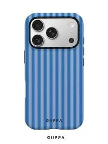 GIIPPA 1 Peça Capa de Telefone com Design de Padrão Listrado Azul Claro, Compatível com Telefone 17 Pro Max, 16 Pro Max, 15 Pro Max, 14 Pro Max, Estilo Coreano de Moda de Alta Qualidade Divertida, Compatível com 11/12/13/14/15/16 Pro Max Plus, Design Elegante Adequado para Homens e Mulheres, Presente Perfeito para Namorada no Natal, Dia dos Namorados, Páscoa, Temporada de Casamento e Aniversário! - Multicolorido - Visão 1