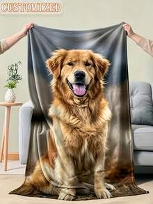 Personalized Photo Custom Blanket, Vintage Flannel Blanket, All-Season Fabric, Digital Print, Couple And Family Memory Custom Gift, Unique Souvenir - Multicolor - View 5