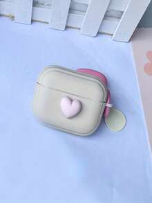 情人节 1 件心形耳机套兼容 Airpods Pro/Pro2/可爱 Airpods 3，象牙白，Airpods 2（女款） - 杏色 - 查看 10