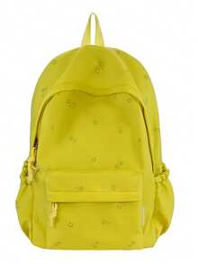 LECEY Mochila de gran capacidad para estudiantes de secundaria, preparatoria y universidad para mujeres - Amarillo - Ver 4