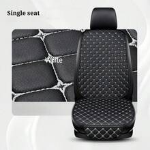 1pc Universal Single Car Seat Cushion, Diamond PU Leather Faux Leather Star Stitching, All-Season Comfortable Car Seat Pad - Seat Cushion + Backrest - View 12