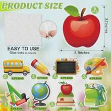 Set Dekorasi Kelas Kembali ke Sekolah 1/5/10/20 Buah, Dekorasi Papan Buletin Kembali ke Sekolah, Potongan Bus Sekolah, Dekorasi Kelas untuk Perlengkapan Pesta Kelas Sekolah - Cetak Dua Sisi - A - View 2