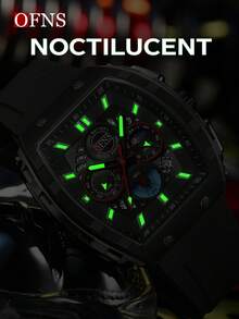 SANDA. OFNS 1203 Luxury Men's Quartz Watch Multifunctional Timing Watch Three Eye Six Pin Quartz Watch Calendar Business Men's Watch - One Size Fits All - View 8