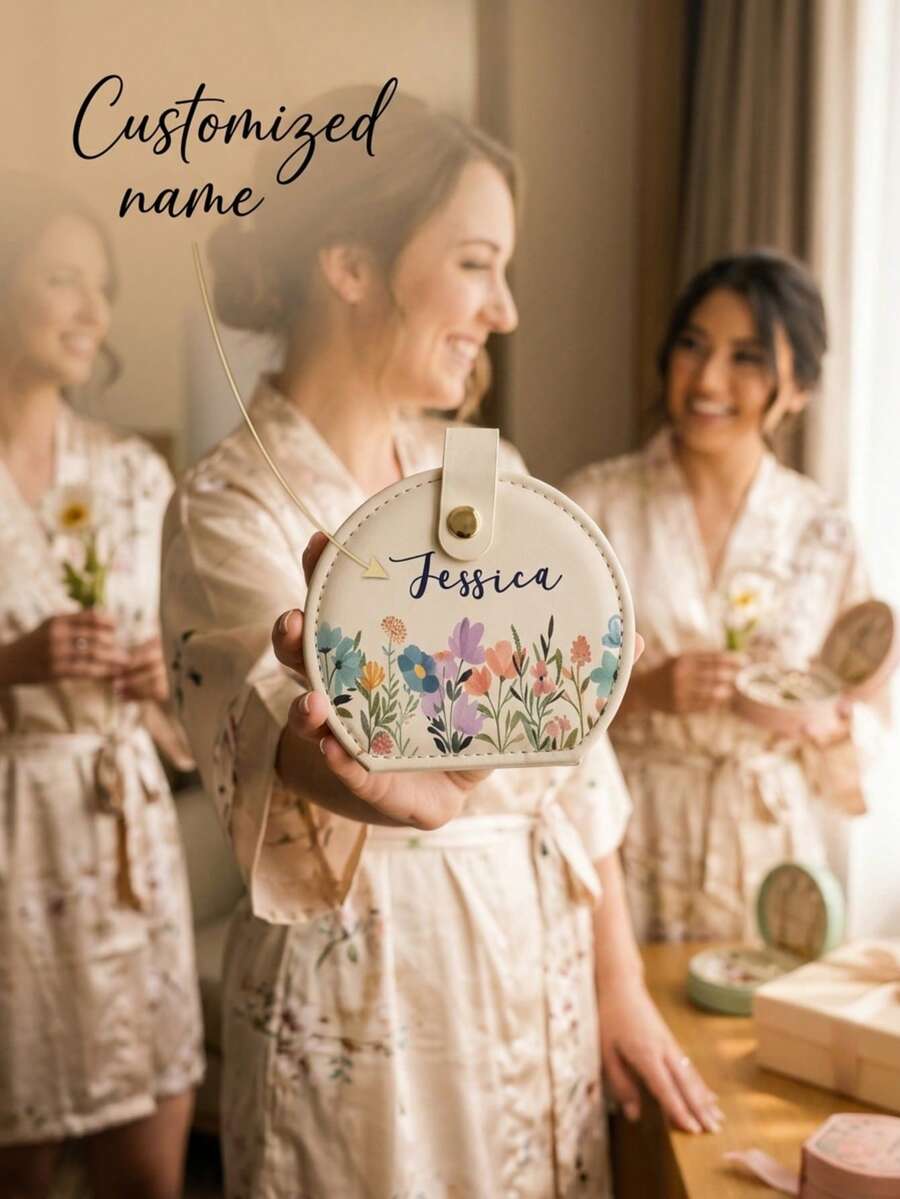 Boîte à bijoux personnalisée - Fleur d'anniversaire, Boîte à bijoux personnalisée - Fleur d'anniversaire, Boîte cadeau de demoiselle d'honneur de mariage pour les sœurs, Cadeau pour les femmes - Multicolore - Voir 1