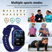 New Hot-Selling Sports Smart Watch, 1.83-Inch Full Touch Screen Display, With Message And Call Function, Sports Pedometer, Compatible With Android Phones, Smart Fitness Band Watch, Suitable For Women And Men As Gift, Birthday Gift - Multicolor - View 5