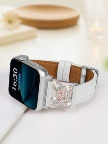 1件超細纖維手錶錶帶，適用女款與男款，尺寸 38mm、40mm、41mm、42mm、44mm、45mm、46mm、49mm – S11/10-42mm 亮面金屬扣，超薄舒適且防汗 – 優雅時尚錶帶，適合商務、約會、婚禮、派對與日常穿戴 – 可愛禮物，高品質替換錶帶配件 - 白色 - 查看 4