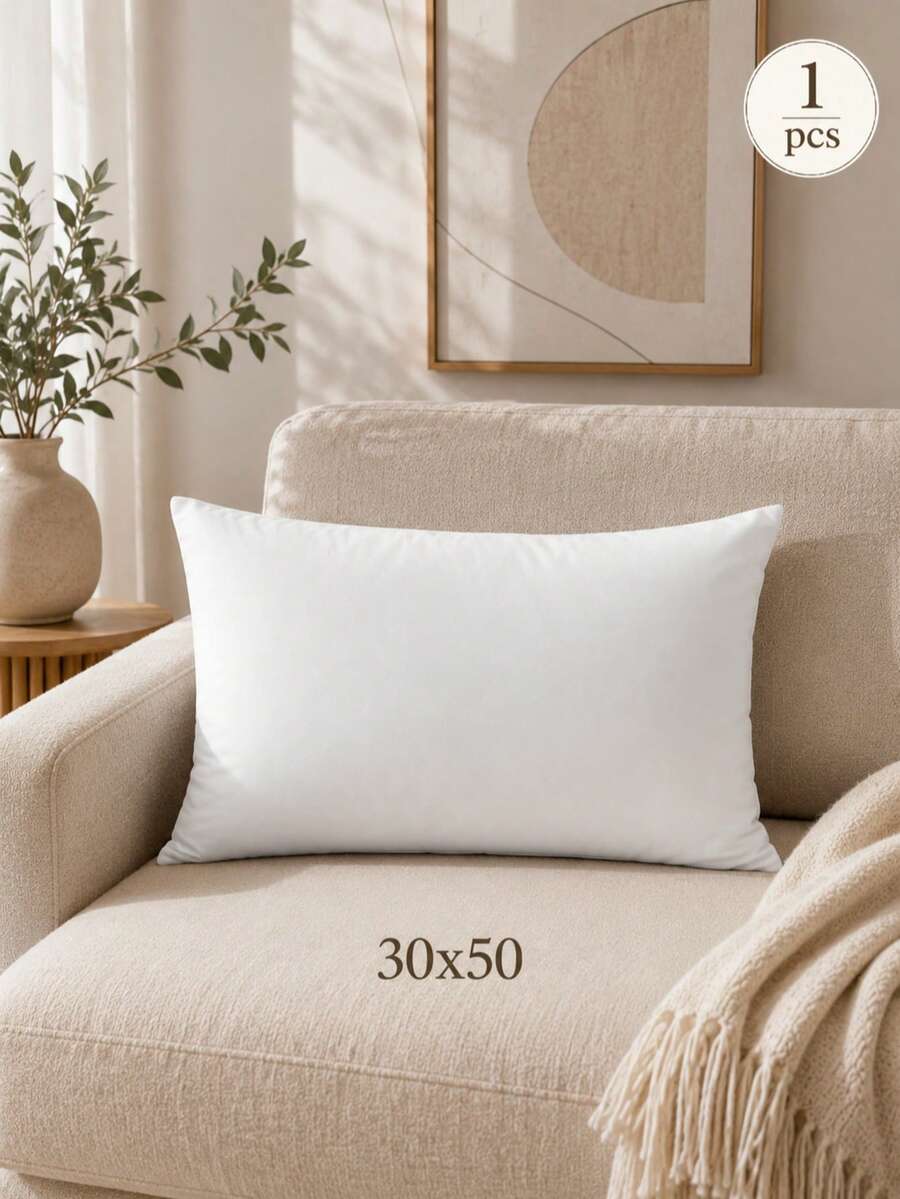 頂級 1 件裝 30x50/40x40/45x45/50x50 尺寸 矽膠填充裝飾抱枕套組,柔軟且不易變形 - 白色 - 查看 1