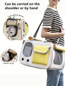 ARC ARCE Foldable Pet Air Travel Bag, Pet Messenger Bag, Suitable For Small Dogs, Cats, Rabbits, Puppies - Durable Oxford Cloth Pet Travel Handbag, Portable Cat Bag, Car Pet Bag, Dog Outing Bag - Multicolor - View 13
