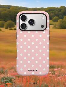 GIIPPA 1 pieza Funda de teléfono con diseño de patrón de lunares blancos sobre fondo rosa, compatible con Phone 17 Pro Max, Phone 16 Pro Max, 15 Pro Max, 14 Pro Max, funda de teléfono de moda de alta gama estilo coreano divertido, compatible con 11/12/13/14/15/16 Pro Max Plus, diseño elegante adecuado para hombres y mujeres, ¡regalo perfecto para novia en Navidad, Día de San Valentín, Pascua, temporada de bodas y cumpleaños! - Multicolor - Ver 8