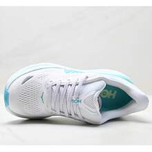Hoka One One 新款女款春夏 Bondi 9 道路跑鞋，透氣、輕量、舒適、緩震、防滑，四季皆宜，白色玉色 - 白玉女鞋 - 查看 4