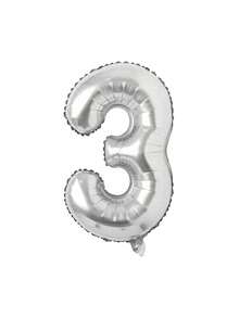 1pc 32 Inch Large Silver Number Foil Balloon, Suitable For Birthday Party Decoration, First Birthday Scene Arrangement, Atmosphere Background Decoration, Anniversary Decoration, Wedding Decoration, Valentine's Day, Mother's Day, Christmas Decoration, Indoor And Outdoor Decoration, Home Decoration, Room Decoration, Graduation Ceremony Decoration - Silver - View 12