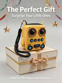 WESTMADE 1pc Yellow Cute Owl High-Quality Hands-Free Call Wireless Bluetooth Speaker, Built-In Microphone, TF Card Slot, Bluetooth Connection, Suitable For Kids Listening To Music, Courses, Stories, Radio, Gift For Children - Yellow (high Quality) - View 6