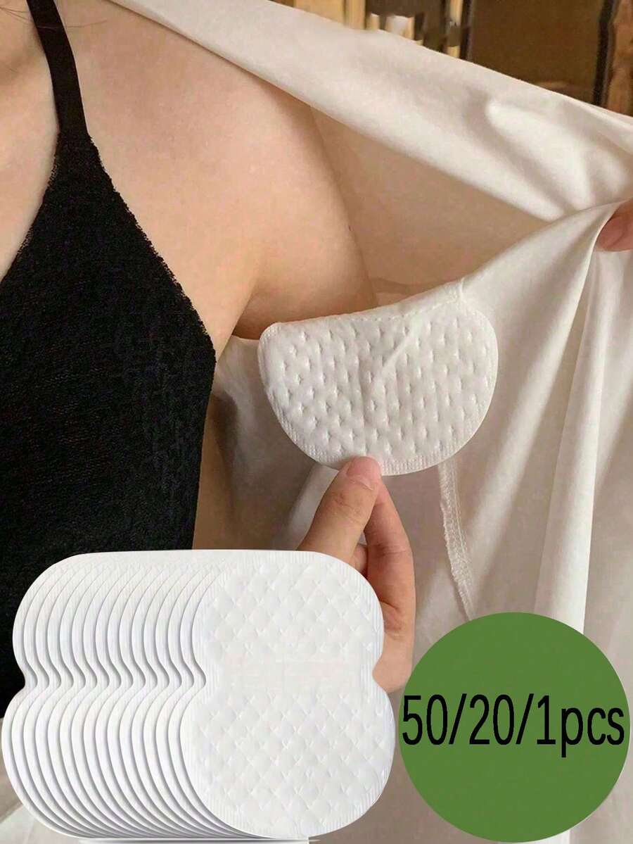50/20/1入一次性腋下吸汗貼/吸汗墊/吸汗背心，運動用超薄透氣隱形吸汗貼，男女通用，可水洗吸汗墊 - 多色 - 查看 1