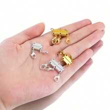 1Pc Layered Necklace Magnetic Clasp, Gold And Silver Necklace Separator For Layering, Multiple Jewelry Closure Options To Create Layered Looks - Connector - View 5