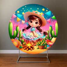 Round Party Panel Easy Dress 1.50m June Party Arraiá - FJN157 - View 2