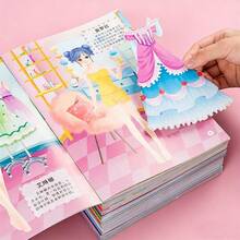 隨機公主貼紙書，適合3歲以上兒童，女孩活動書，旨在提高專注力與運動技能，教育創意玩具，非常適合旅行、派對與休閒時間，理想的女孩假期生日禮物 - 3 Random Sticker Books - 查看 4