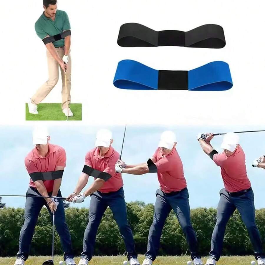 Golf Swing Trainer Posture Corrector Band For Beginners Arm Hand Motion Exercise Tension Elastic Fitness Equipment - A - View 1