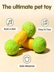 3/1pcs Cat Felt Ball Toys With Built-In Bell, Pet Toys, Self-Entertainment, Boredom Relief, Scratch And Bite Resistant, Perfect For Your Cat To Play Indoors, Interactive Felt Cat Kicking Ball Toy, Perfect Gift For Playful Cats. - Multicolor - View 6